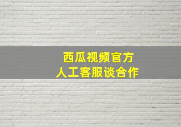 西瓜视频官方人工客服谈合作