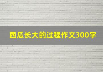 西瓜长大的过程作文300字