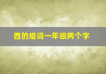 西的组词一年级两个字