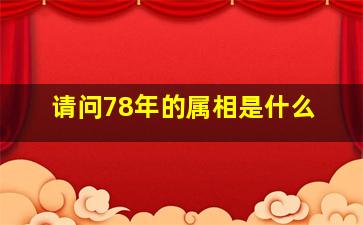 请问78年的属相是什么