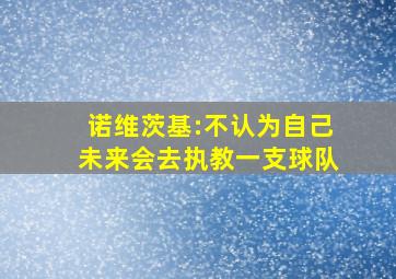 诺维茨基:不认为自己未来会去执教一支球队