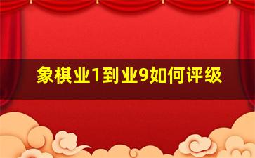 象棋业1到业9如何评级