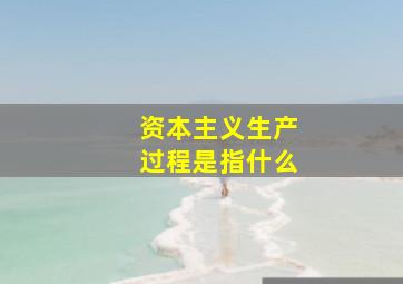 资本主义生产过程是指什么