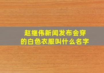 赵继伟新闻发布会穿的白色衣服叫什么名字