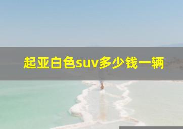 起亚白色suv多少钱一辆