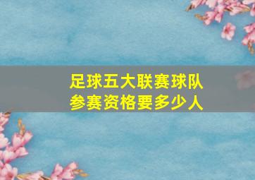 足球五大联赛球队参赛资格要多少人