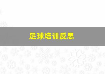 足球培训反思