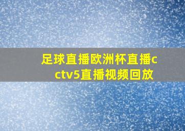 足球直播欧洲杯直播cctv5直播视频回放