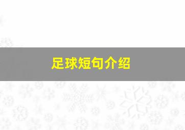 足球短句介绍