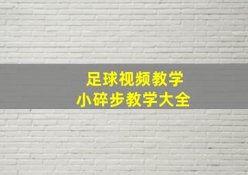 足球视频教学小碎步教学大全