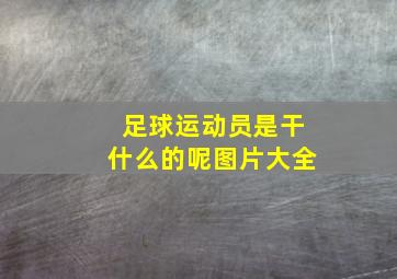 足球运动员是干什么的呢图片大全