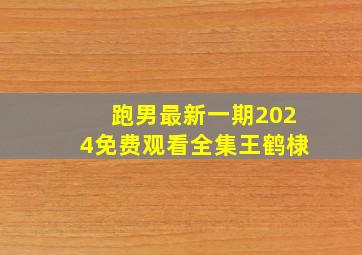 跑男最新一期2024免费观看全集王鹤棣