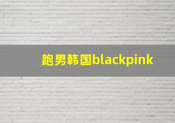 跑男韩国blackpink