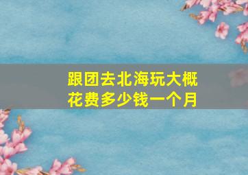 跟团去北海玩大概花费多少钱一个月