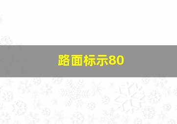 路面标示80