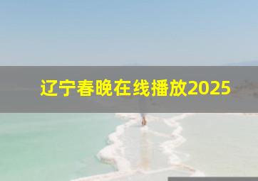 辽宁春晚在线播放2025