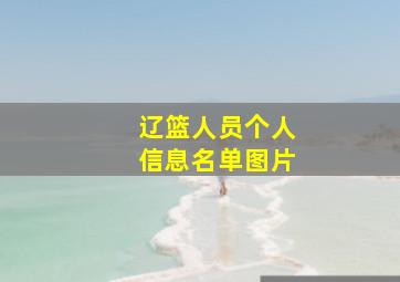 辽篮人员个人信息名单图片