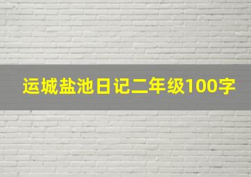 运城盐池日记二年级100字