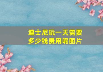 迪士尼玩一天需要多少钱费用呢图片