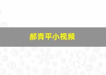 郝青平小视频