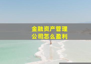 金融资产管理公司怎么盈利