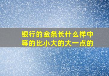 银行的金条长什么样中等的比小大的大一点的