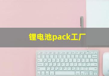 锂电池pack工厂