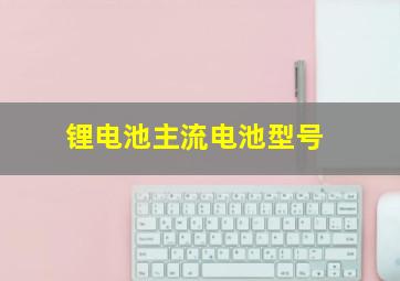 锂电池主流电池型号