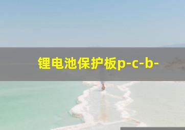 锂电池保护板p-c-b-