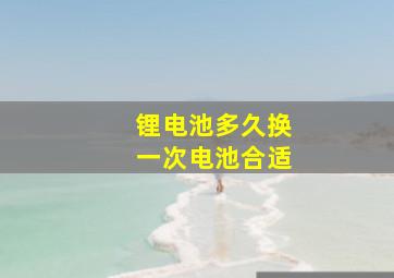 锂电池多久换一次电池合适