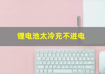 锂电池太冷充不进电