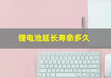 锂电池延长寿命多久