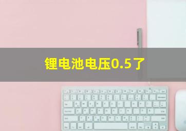 锂电池电压0.5了