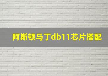 阿斯顿马丁db11芯片搭配