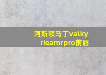 阿斯顿马丁valkyrieamrpro前唇