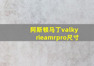 阿斯顿马丁valkyrieamrpro尺寸