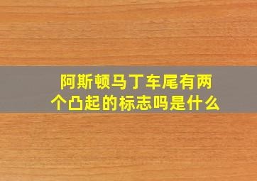 阿斯顿马丁车尾有两个凸起的标志吗是什么