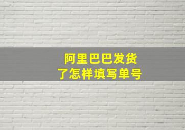 阿里巴巴发货了怎样填写单号