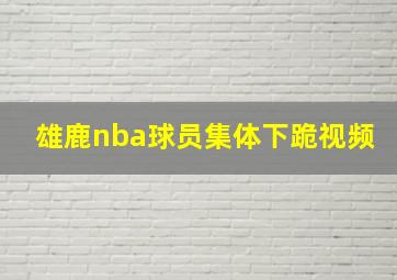 雄鹿nba球员集体下跪视频