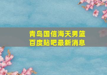 青岛国信海天男篮百度贴吧最新消息