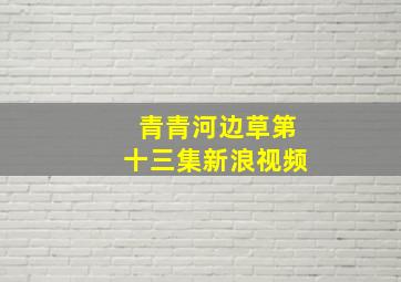 青青河边草第十三集新浪视频