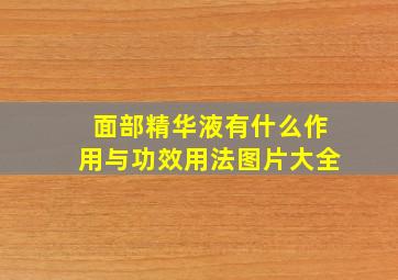 面部精华液有什么作用与功效用法图片大全