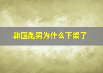 韩国跑男为什么下架了