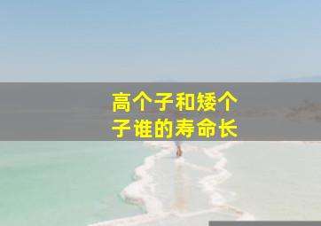 高个子和矮个子谁的寿命长