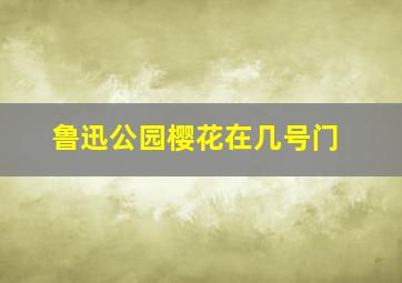 鲁迅公园樱花在几号门