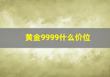 黄金9999什么价位