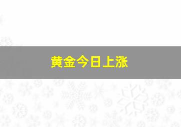 黄金今日上涨