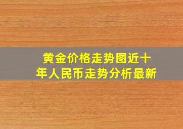 黄金价格走势图近十年人民币走势分析最新