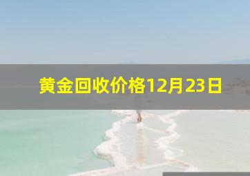 黄金回收价格12月23日