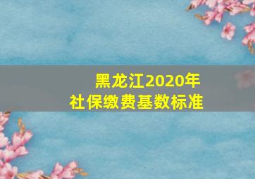 黑龙江2020年社保缴费基数标准